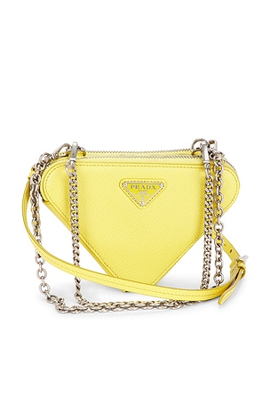 Prada Saffiano Triangle Shoulder Bag FWRD Renew