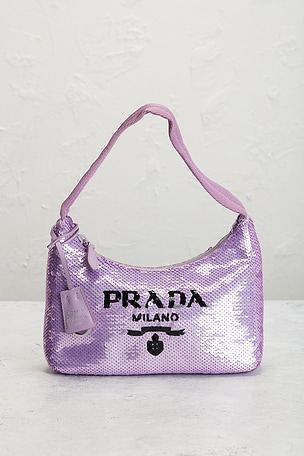 FWRD Renew Prada Re-Edition 2000 Sequin Shoulder Bag