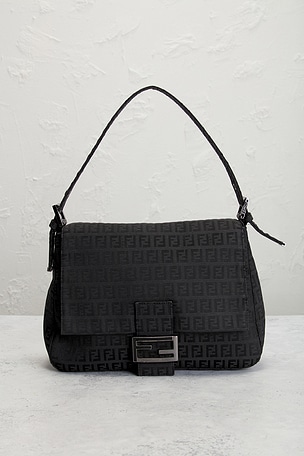 FWRD Renew Fendi Zucchino Mama Baguette Shoulder Bag