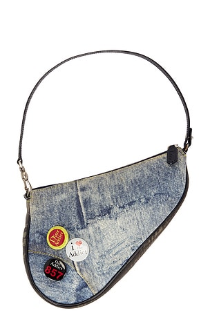 Dior Denim Saddle Bag FWRD Renew
