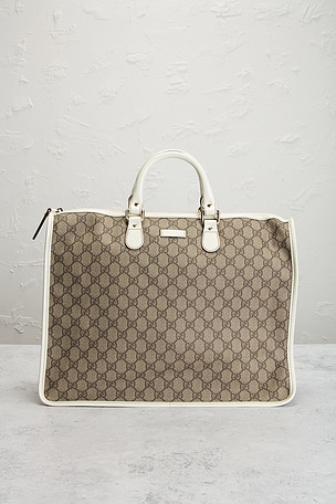 FWRD Renew Gucci Joy Boston Bag in Beige