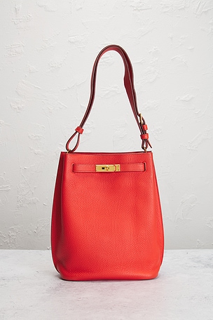 FWRD Renew Hermes Togo So Kelly 26 Shoulder Bag in Red