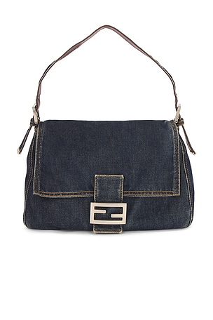 Fendi Denim Mama Baguette Shoulder Bag FWRD Renew