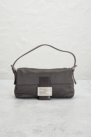 FWRD Renew Fendi Satin Baguette Shoulder Bag