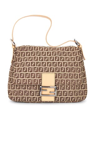 Fendi Zucchino Mama Baguette Shoulder Bag FWRD Renew