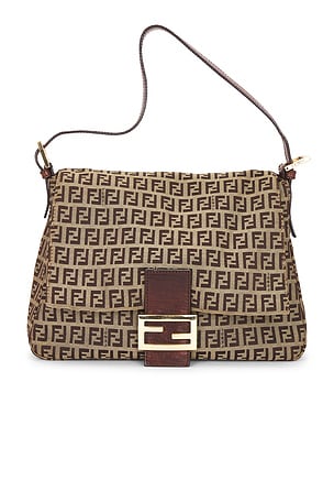 Fendi Zucchino Mama Baguette Shoulder Bag FWRD Renew