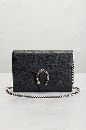 FWRD Renew Gucci Dionysus Wallet On Chain in Black