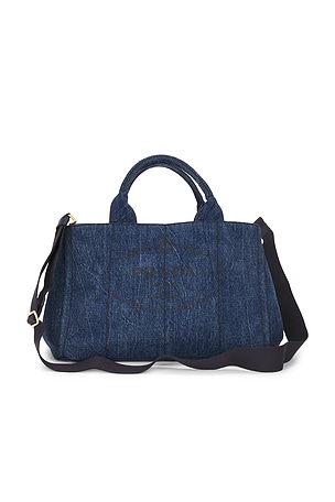 Prada Denim Canapa Tote Bag FWRD Renew