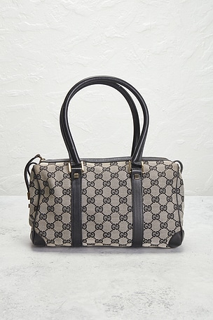 FWRD Renew Gucci Mini Boston Bag in Beige