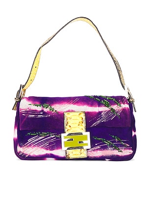 Fendi Satin Baguette Shoulder Bag FWRD Renew