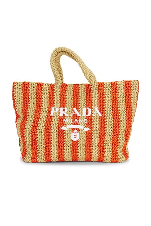 Prada Raffia Tote Bag FWRD Renew