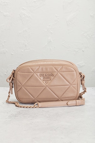 FWRD Renew Prada Spectrum Camera Bag in Beige