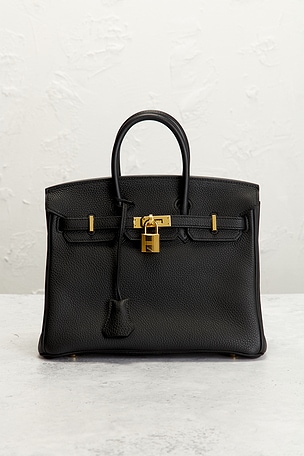 FWRD Renew Hermes Togo Birkin 25 Handbag in Black