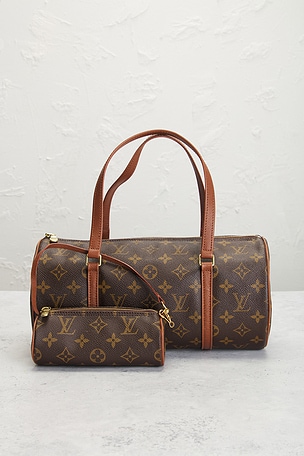 FWRD Renew Louis Vuitton Vintage Monogram Papillon 30 Handbag & Mini Set in Brown