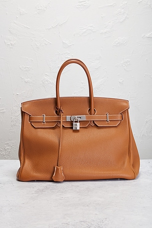 FWRD Renew Hermes Togo Birkin 35 Handbag in Brown