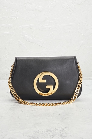 FWRD Renew Gucci Blondie Shoulder Bag in Black