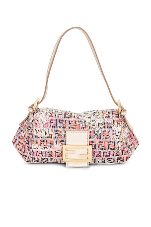 Fendi Floral Zucchino Baguette Shoulder Bag FWRD Renew