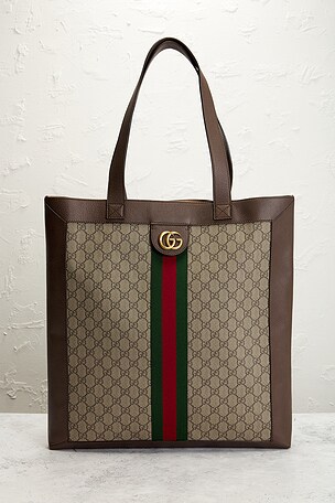 FWRD Renew Gucci Ophidia Tote Bag in Beige