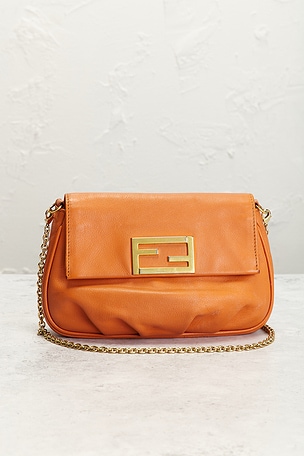 FWRD Renew Fendi Fendista Pochette Crossbody Bag in Orange