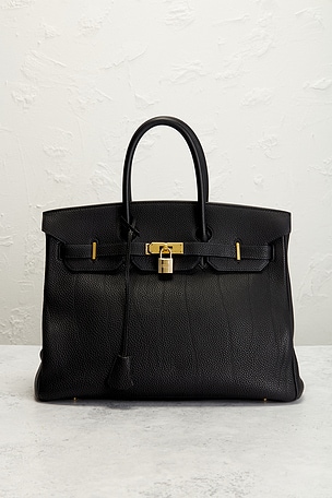 FWRD Renew Hermes Togo Birkin 35 Handbag in Black