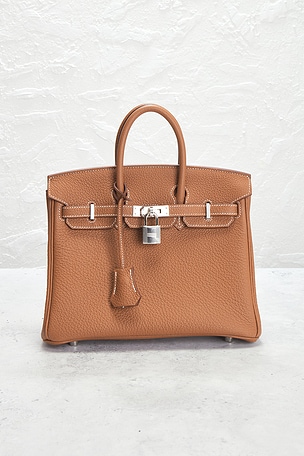 FWRD Renew Hermes Togo Birkin 25 Handbag in Brown