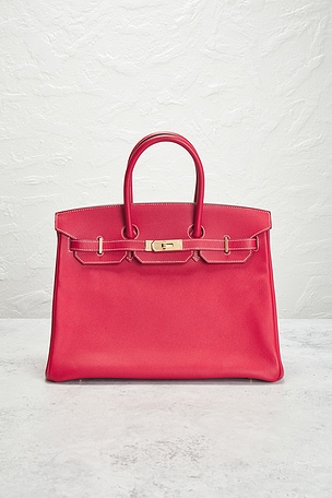 FWRD Renew Hermes Epsom Birkin 35 Handbag in Red
