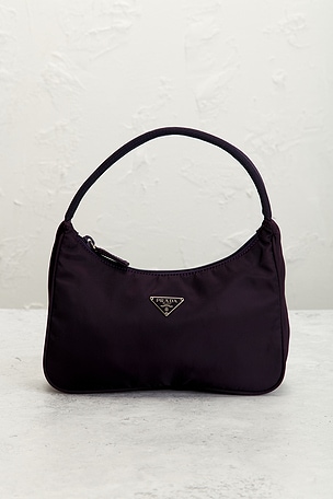 FWRD Renew Prada Tessuto Sport Hobo Bag in Purple