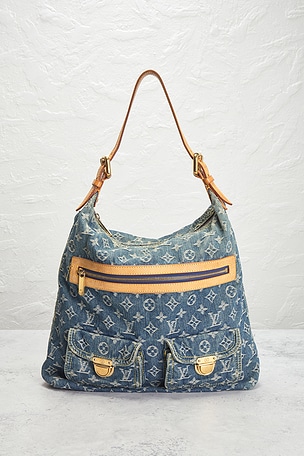 FWRD Renew Louis Vuitton Monogram Denim Baggy GM Shoulder Bag