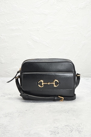 FWRD Renew Gucci Horsebit 1955 Shoulder Bag in Black