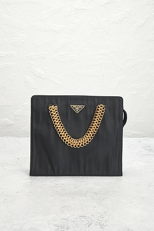 FWRD Renew Prada Vintage Tessuto Tote Bag in Black