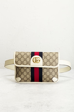 FWRD Renew Gucci Ophidia Belt Bag in Beige