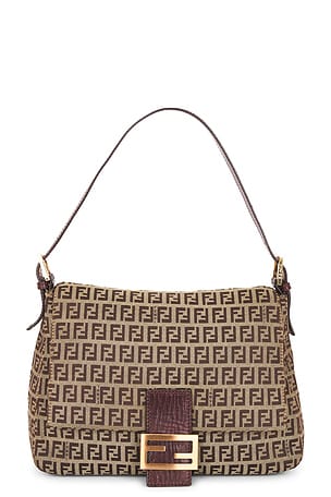 Fendi Zucchino Mama Baguette Shoulder Bag FWRD Renew