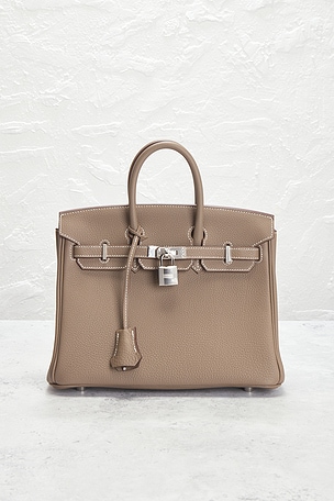 FWRD Renew Hermes Togo Birkin 25 Handbag in Brown