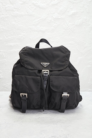 FWRD Renew Prada Tessuto Backpack in Black