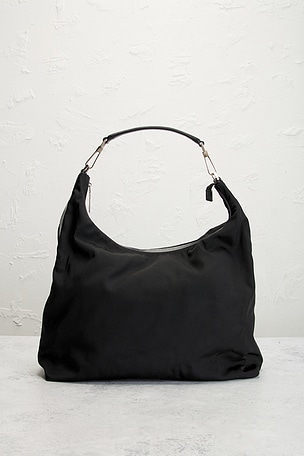 FWRD Renew Gucci Clasp Hobo Bag in Black