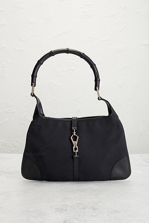 FWRD Renew Gucci Bamboo Jackie Hobo Bag in Black
