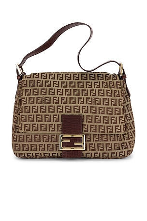 Fendi Zucchino Mama Baguette Shoulder Bag FWRD Renew