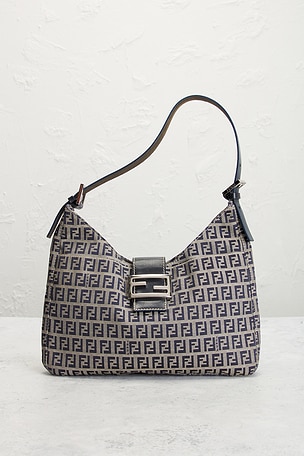 FWRD Renew Fendi Zucchino Baguette Shoulder Bag