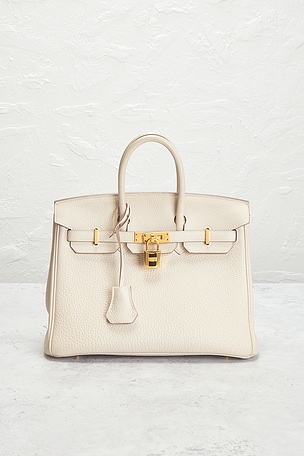 FWRD Renew Hermes Togo Birkin 25 Handbag in Cream