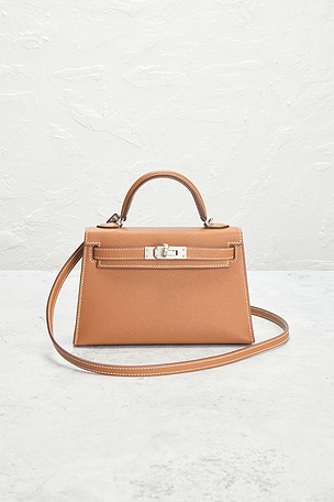 FWRD Renew Hermes Epsom Kelly 20 Handbag in Brown