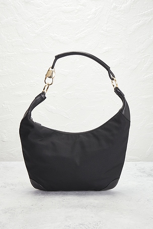 FWRD Renew Gucci Clasp Hobo Bag in Black