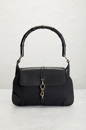 FWRD Renew Gucci Bamboo Jackie Hobo Bag in Black