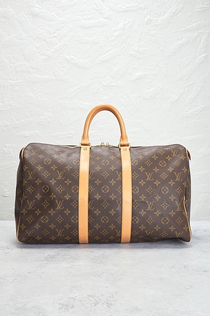 FWRD Renew Louis Vuitton Monogram Keepall 45 Handbag in Brown