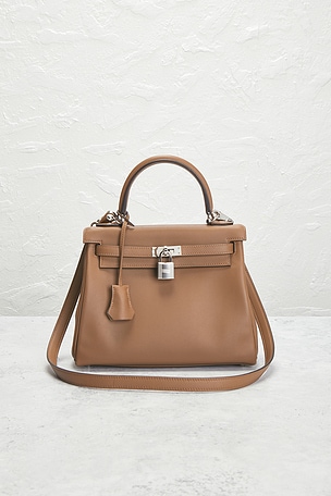 FWRD Renew Hermes Verso Swift Kelly 25 Handbag in Brown