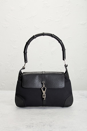 FWRD Renew Gucci Bamboo Jackie Hobo Bag in Black