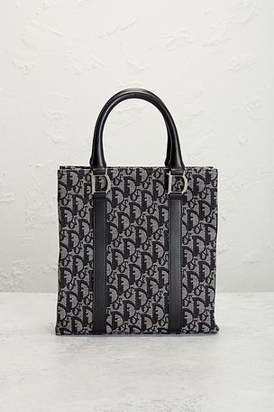 FWRD Renew Dior Trotter Tote Bag in Grey
