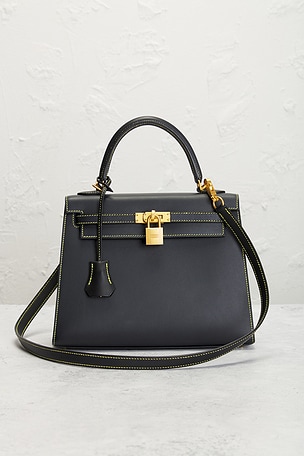 FWRD Renew Hermes Swift Horseshoe Kelly 25 Handbag in Dark Green