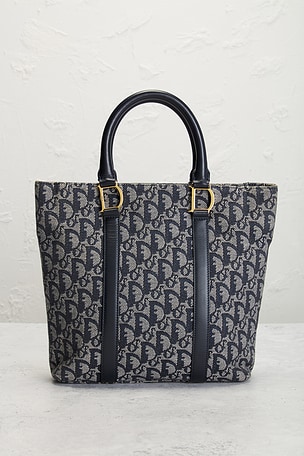 FWRD Renew Dior Trotter Tote Bag in Blue