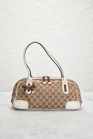 FWRD Renew Gucci Princy Shoulder Bag in Beige