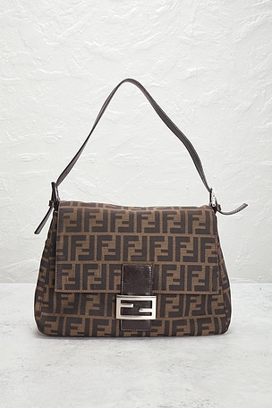 FWRD Renew Fendi Zucca Mama Forever Baguette Shoulder Bag